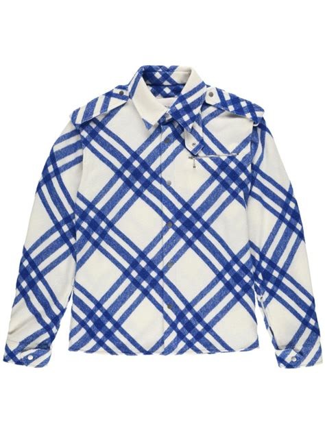 burberry check print jacket|Burberry Check button up shirt.